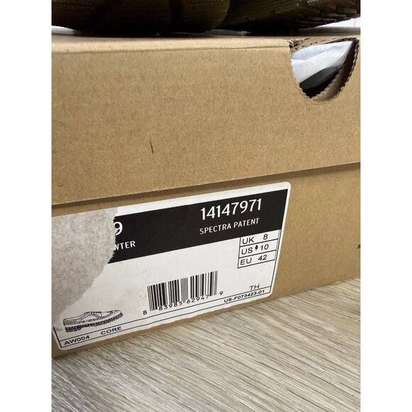 Dr. Doc Martens Gold Pewter Wingtip Shoes W10 M9 Goth Punk Greaser Rockabilly - Picture 11 of 12